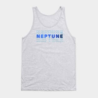 Typography Planet Neptune: The Blue Giant Tank Top